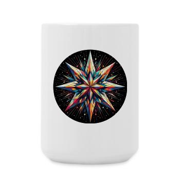 Star Galaxy Mandala Coloré - Grande tasse 440 ml - blanc - Devant