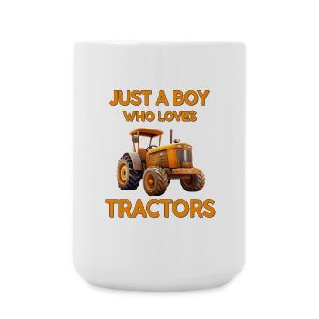 Just a Boy Who Loves Tractors - Large Mug 440 ml - white - Front