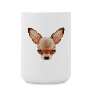 hündchen für baby, kurzhaar chihuahuakopf - Große Tasse 440 ml - Weiß - Vorne