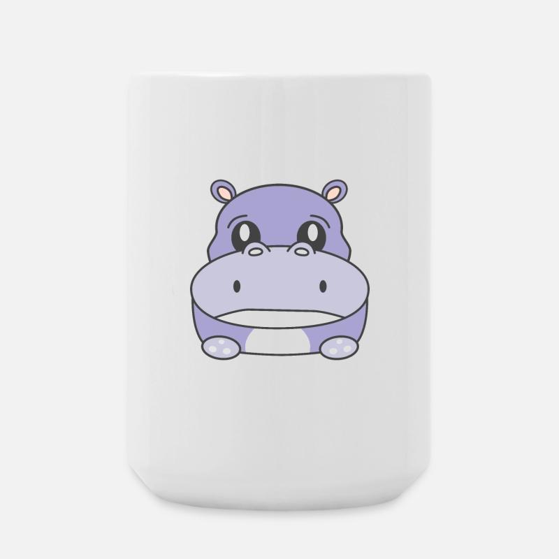 Sad Hippo - Large Mug 440 ml - white