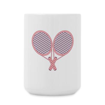 TENNIS RACKETS - TENNIS COUPLES - Large Mug 440 ml - white - Front
