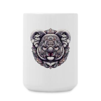 Koala mit Mandalas dekoriert - Große Tasse 440 ml - Weiß - Vorne