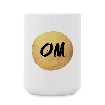 Cercle de Yoga Om Méditation Relaxation - Grande tasse 440 ml - blanc - Devant