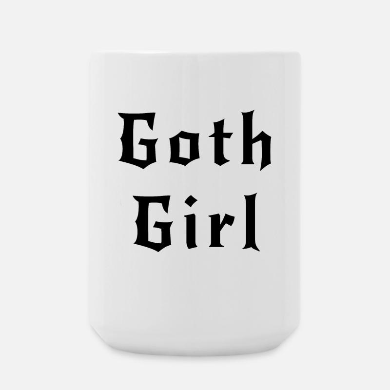 Goth girl black - Large Mug 440 ml - white