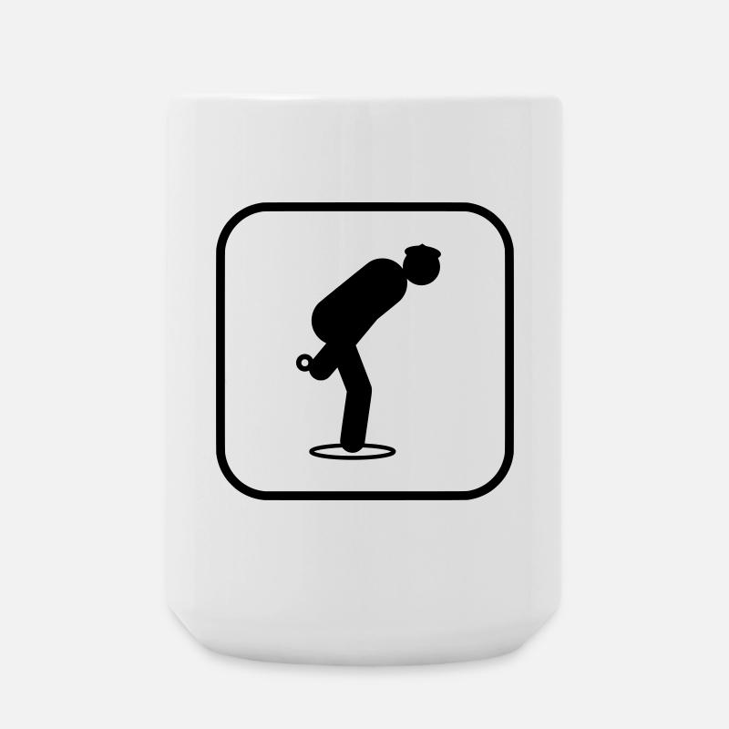 Petanque Sportsymbol - Große Tasse 440 ml - Weiß