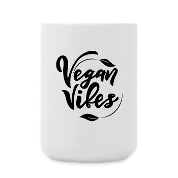 Vibrations végétaliennes - Grande tasse 440 ml - blanc - Devant
