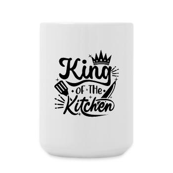 King of the Kitchen - Große Tasse 440 ml - Weiß - Vorne