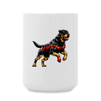 Rottweiler Deutschland Hunde Design - Große Tasse 440 ml - Weiß - Vorne