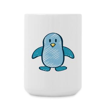 Pinguin - Große Tasse 440 ml - Weiß - Vorne