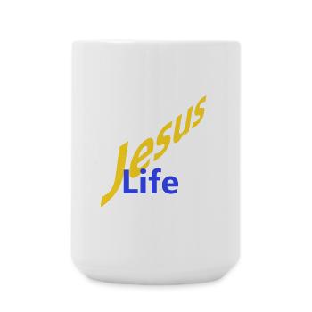 Jesus Life - Große Tasse 440 ml - Weiß - Vorne