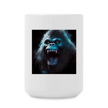 Gorilla 06 - Große Tasse 440 ml - Weiß - Vorne