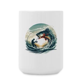 Fishing Angler Dynamics Gift - Large Mug 440 ml - white - Front