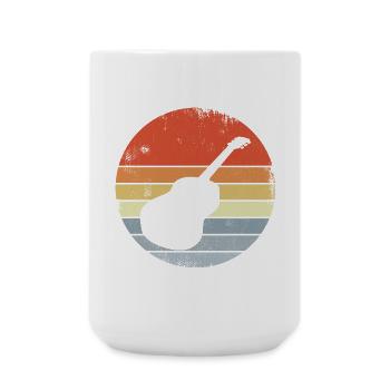 Guitar Drawing Vintage Look - Large Mug 440 ml - white - Front