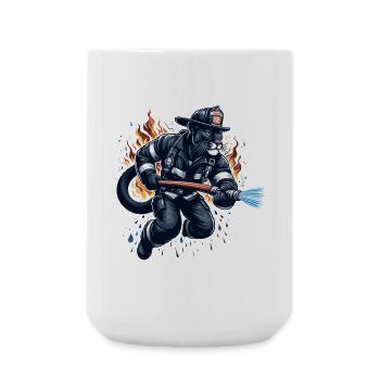 Fire Brigade Panther Jaguar Gift - Large Mug 440 ml - white - Front