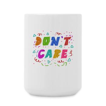 I don't care Statement - Large Mug 440 ml - white - Front