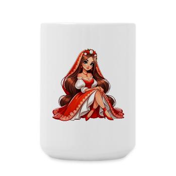 Ded Moroz Snegourotchka, Père Noël russe - Grande tasse 440 ml - blanc - Devant