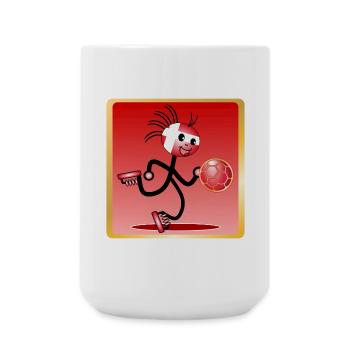 Handball sport Handball - Grande tasse 440 ml - blanc - Devant
