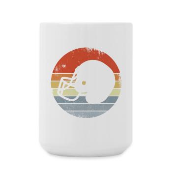 Casque de football vintage - Grande tasse 440 ml - blanc - Devant