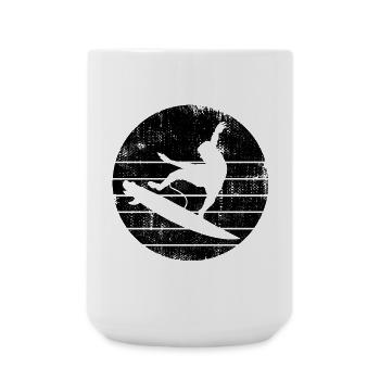 Surfing Sketch - Large Mug 440 ml - white - Front