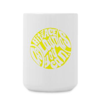 Hit the Ace as loud as you can Tennis ball Design - Große Tasse 440 ml - Weiß - Vorne