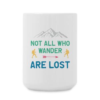 Not All Who Wander All Lost - Large Mug 440 ml - white - Front