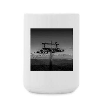 Cable car pillar Feldberg Black Forest Poster Berg - Large Mug 440 ml - white - Front