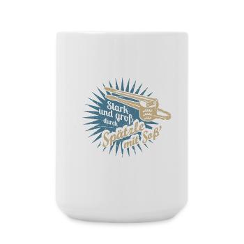 Spätzle mit Soß' - Große Tasse 440 ml - Weiß - Vorne
