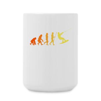 Wakeboard Evolution Sports nautiques Kitesurfer Surf - Grande tasse 440 ml - blanc - Devant
