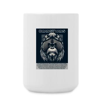 Orangs-outans - Grande tasse 440 ml - blanc - Devant