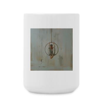 Male Aerialist - Large Mug 440 ml - white - Front