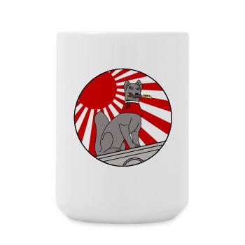 Zorro Kitsune Hardcore - Vêtements Rave Techno Jap - Grande tasse 440 ml - blanc - Devant