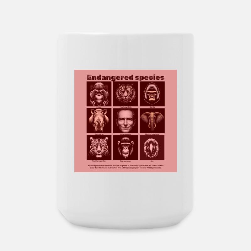 Endangered species - Large Mug 440 ml - white