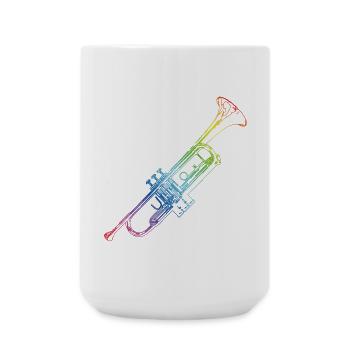 Trompete - Große Tasse 440 ml - Weiß - Vorne