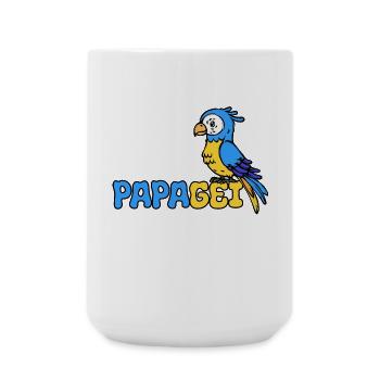 Parrot, Spuch, Bird, Zoo, Animal Lover, Jungle - Large Mug 440 ml - white - Front