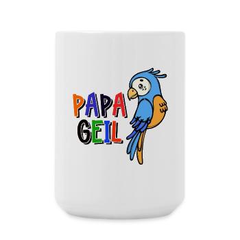 Jungle, Zoo, Dicton, Animaux De Zoo, Afrique, Perroquet - Grande tasse 440 ml - blanc - Devant