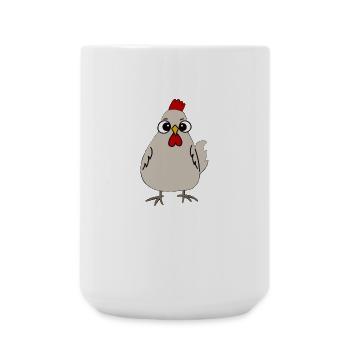 wüde henn hühner hendl dialekt mundart österreich - Große Tasse 440 ml - Weiß - Vorne
