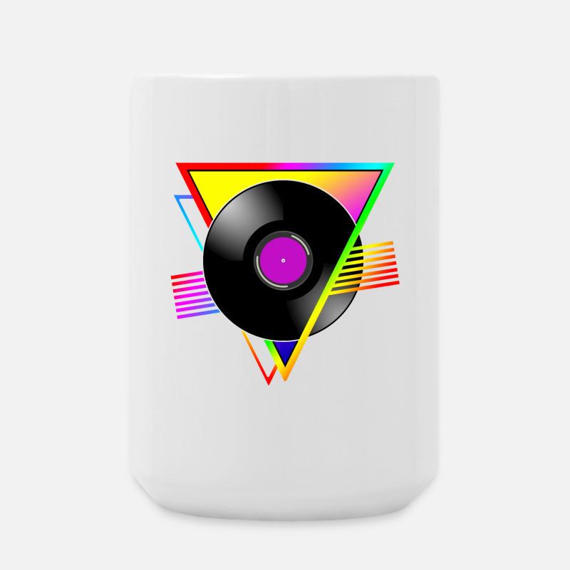 RETRO VINYL - Large Mug 440 ml - white