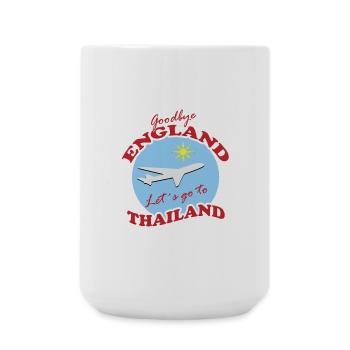Thailand Travel Farewell Airplane Design - Large Mug 440 ml - white - Front