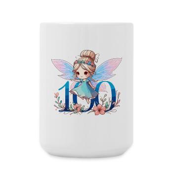100 Jahre Fee Elfe süß Geburtstag Geschenk - Große Tasse 440 ml - Weiß - Vorne