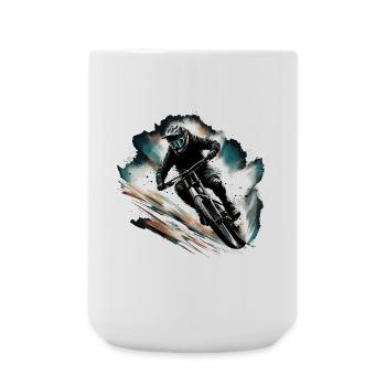 MTB Mountain Biking Mountain Bike Gift - Large Mug 440 ml - white - Front