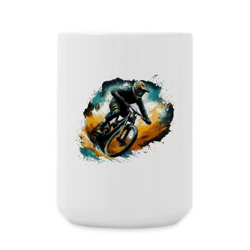 MTB Mountain Biking Mountain Bike Gift - Large Mug 440 ml - white - Front