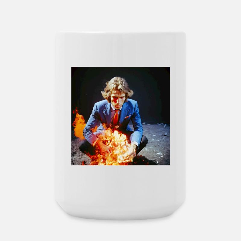 Burning Man 02 - Large Mug 440 ml - white