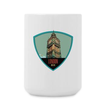 Iconic illustration of the Big Ben Tower - Large Mug 440 ml - white - Front