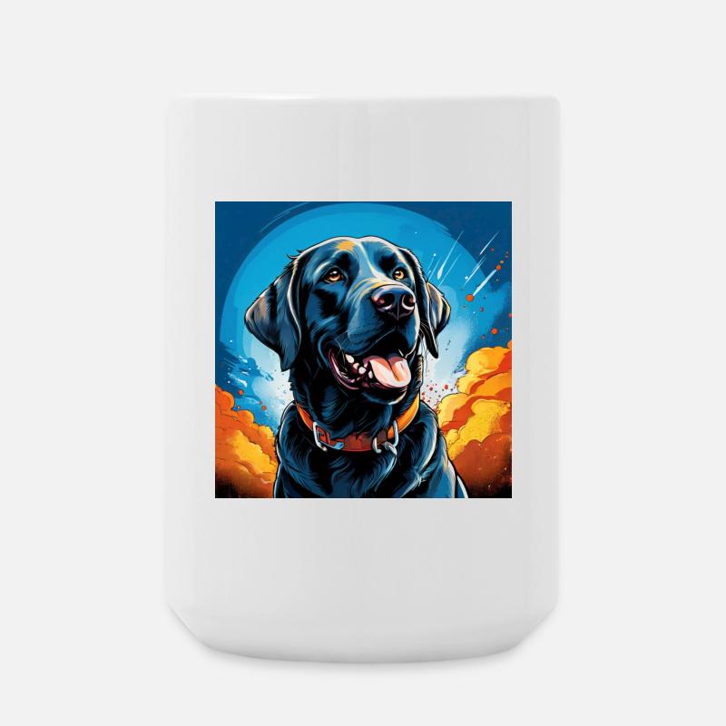 Popartlabrador - Große Tasse 440 ml - Weiß