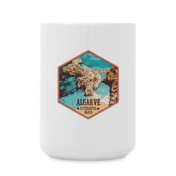 Estudantes beach near Lagos, Algarve - Large Mug 440 ml - white - Front