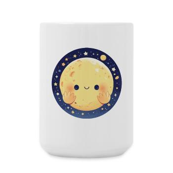 The Smiling Moon - Large Mug 440 ml - white - Front