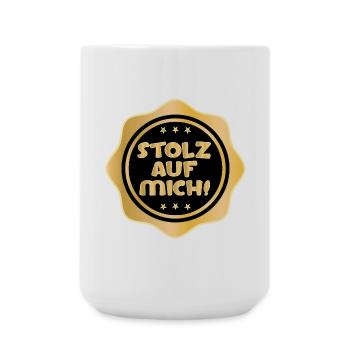 SELBSTWERT STOLZ AUF MICH - Große Tasse 440 ml - Weiß - Vorne