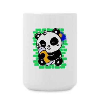 Graffiti Panda Drawing Illustration Spray Can - Large Mug 440 ml - white - Front