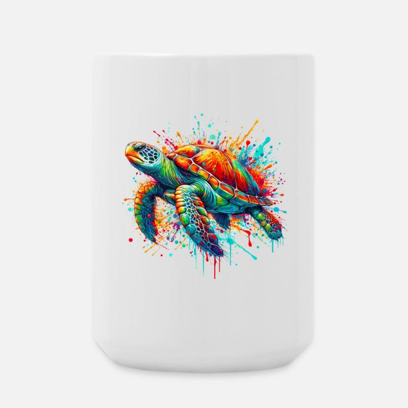 Schildkröte - Große Tasse 440 ml - Weiß