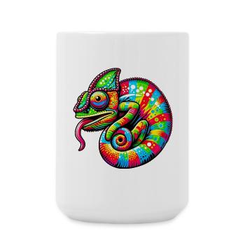 Chamäleon - Große Tasse 440 ml - Weiß - Vorne